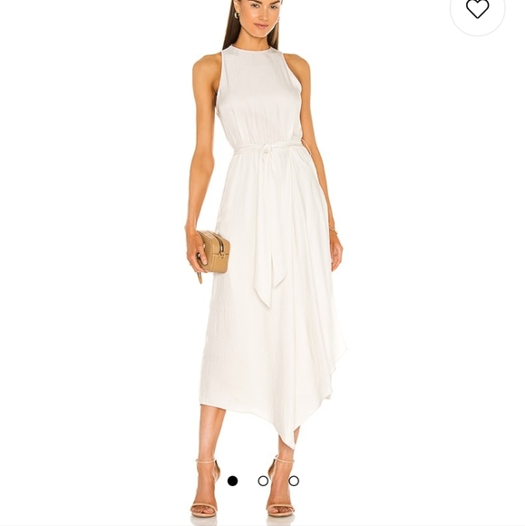Vince Dresses Vince Handkerchief Drape Ivory Halter Sleeveless Midi Sundress Size 4 Poshmark